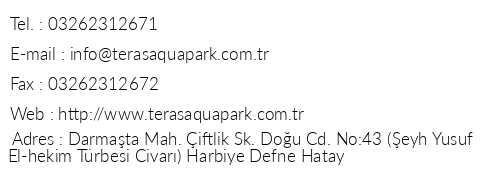 Teras Aqua Park Otel & Spa telefon numaralar, faks, e-mail, posta adresi ve iletiim bilgileri